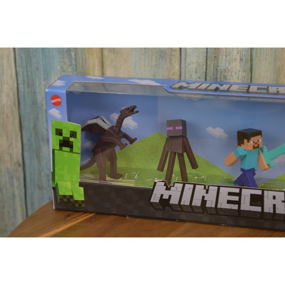 Minecraft Micro Collection 5 Figure Box Set ENDER DRAGON New - Picture 2 of 5